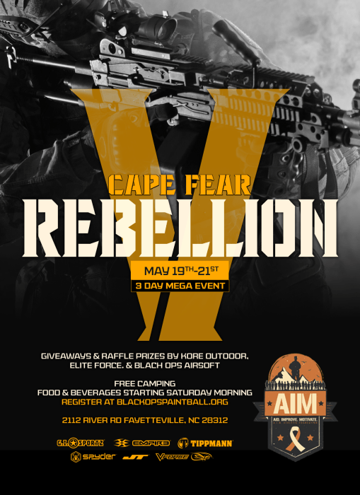 Cape Fear Rebellion V Black Ops Paintball & Airsoft