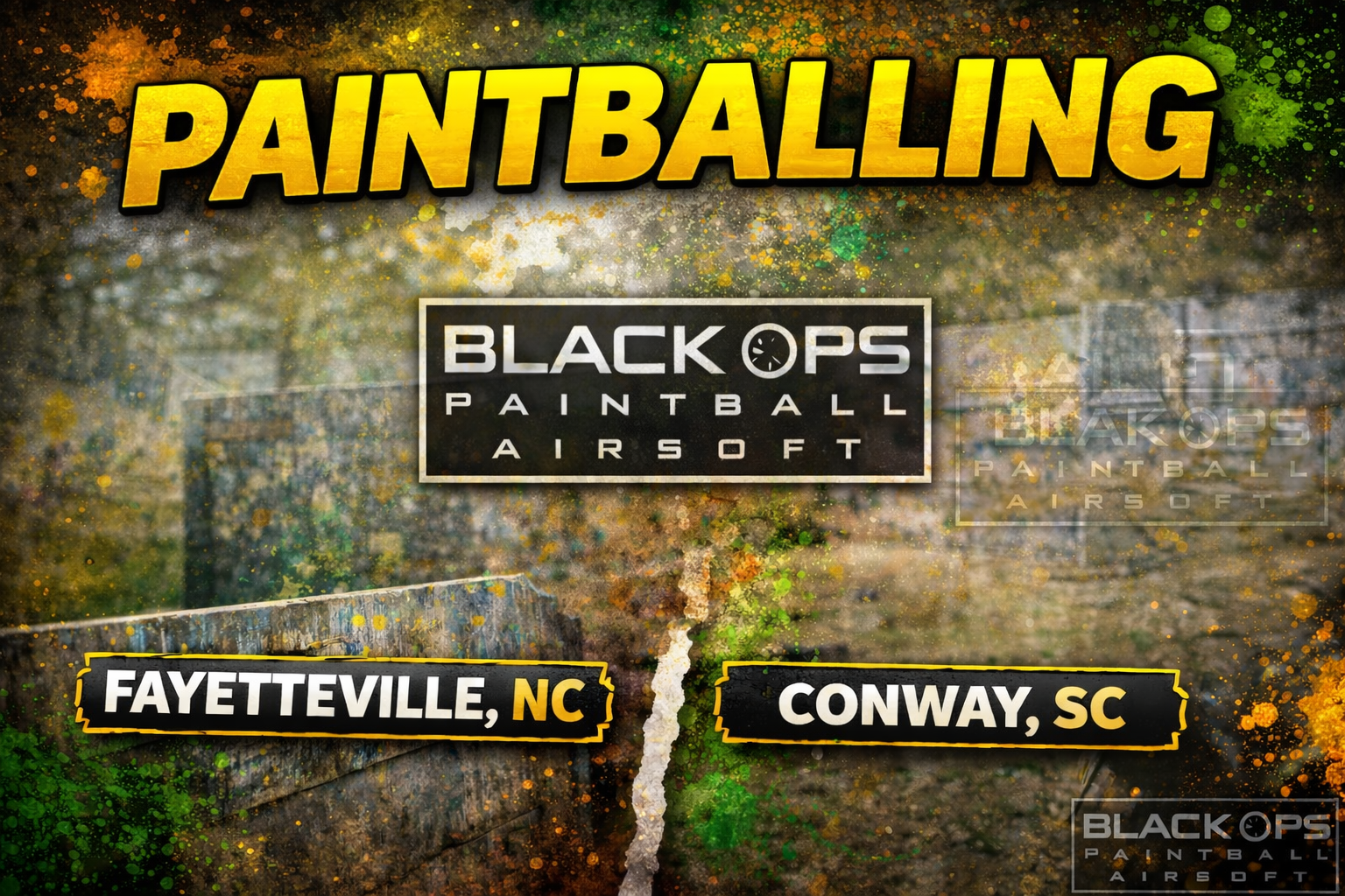 Paintball at Black Ops Paintball in Fayetteville,NC and Conway,SC