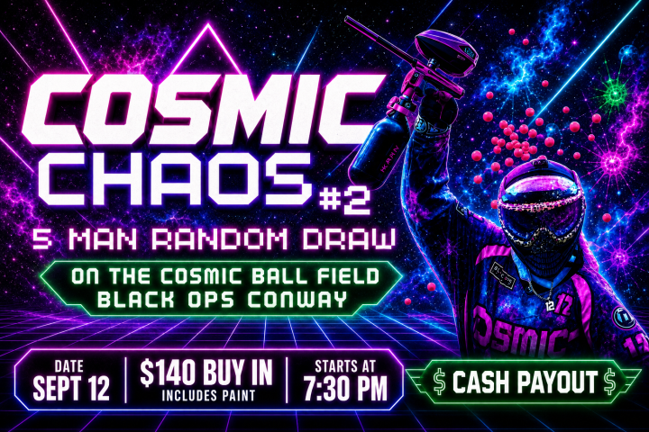 Cosmic Chaos at black ops paintball